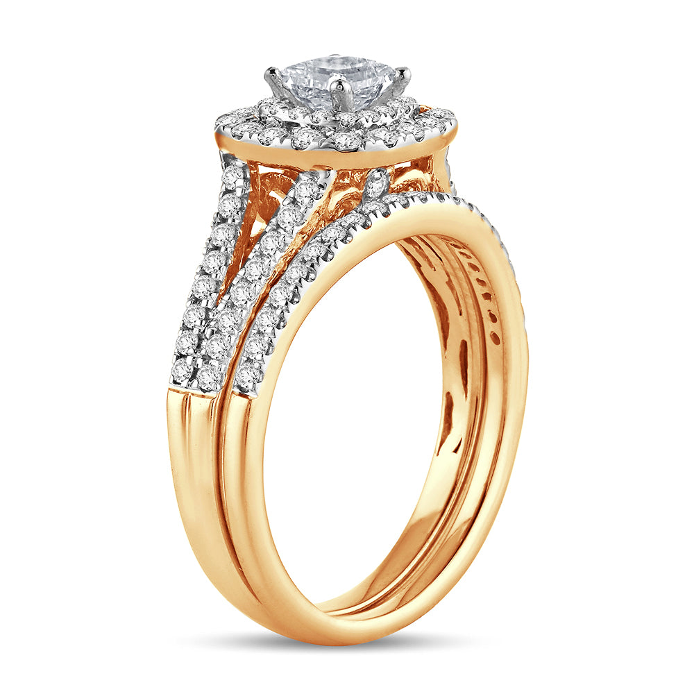 14K Yellow Gold 1CT Lab Diamond Womens Engagement Ring
