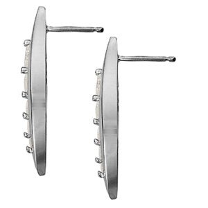 White Platinum Lab Diamond Journey Earrings