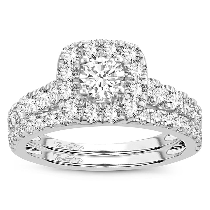 Brilliant 14k White Gold Lab Diamond Bridal Ring (2.00 CT)