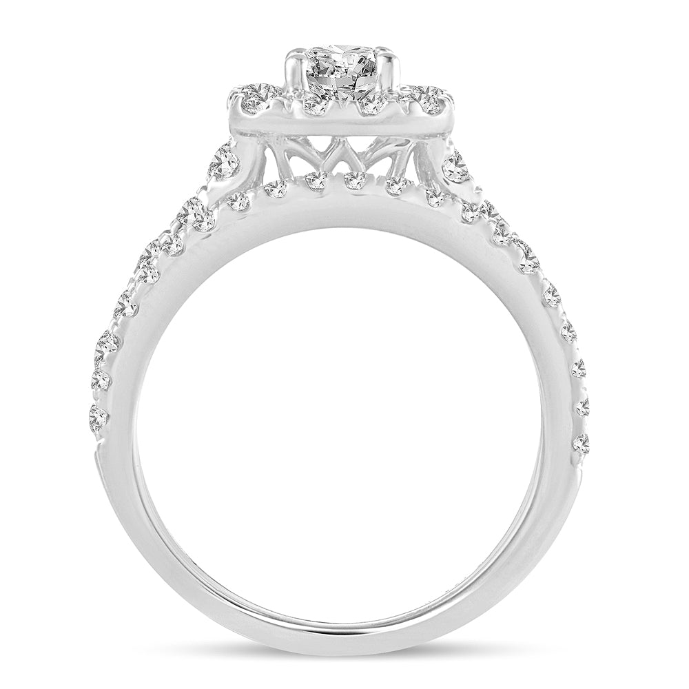Brilliant 14k White Gold Lab Diamond Bridal Ring (2.00 CT)