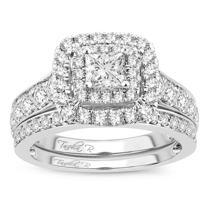 14K White Gold 2.02CT Lab Diamond Bridal Ring