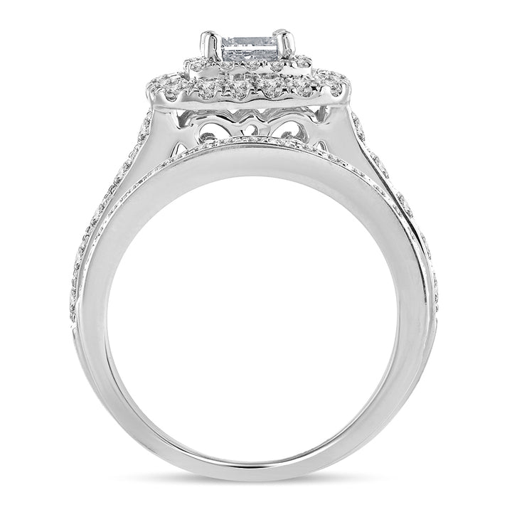 14K White Gold 2.02CT Lab Diamond Bridal Ring