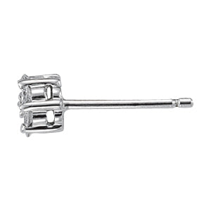 18K White Gold Diamond Cluster Fashion Earrings