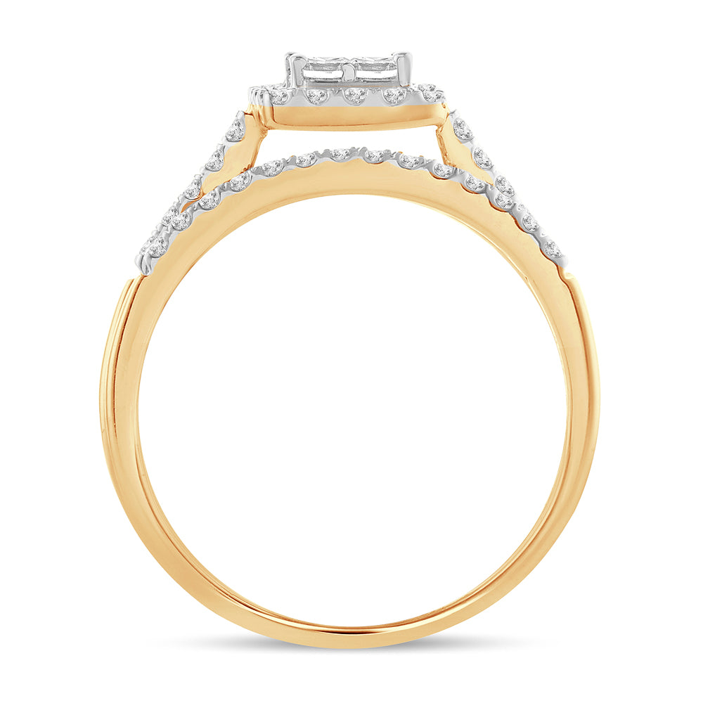 Timeless 14k Yellow Gold 1CT Lab Diamond Engagement Ring