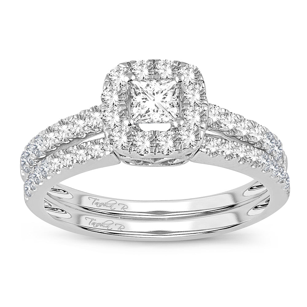 14k White Gold 1.00CT Lab Diamond Womens Engagement Ring