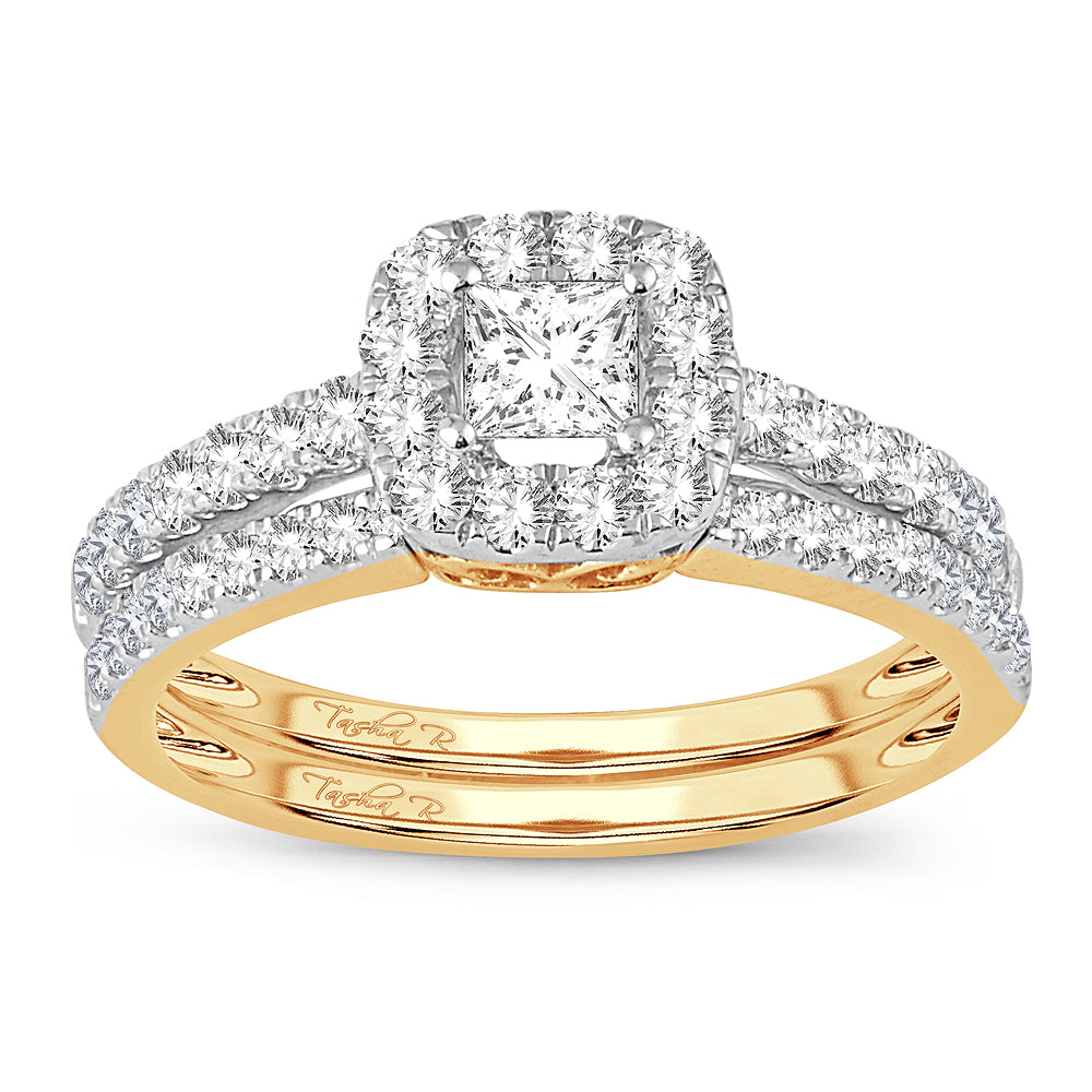 Brilliant 14k Yellow Gold Lab Diamond Bridal Ring (1.00CT)
