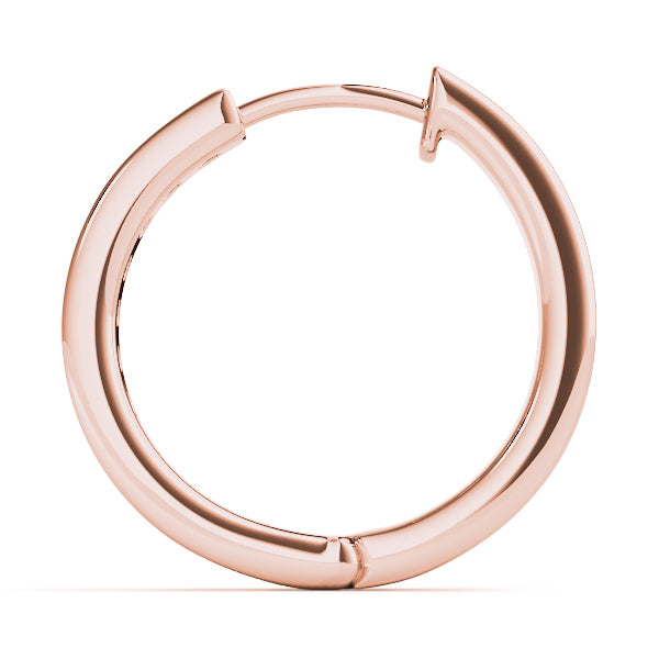 14K Rose Gold Lab Diamond Hoop Earrings