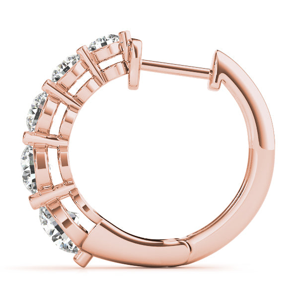 Rose Gold Lab Diamond Journey Earrings