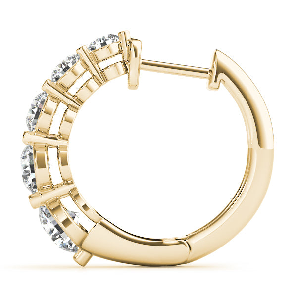 14K Yellow Gold Diamond Journey Earrings