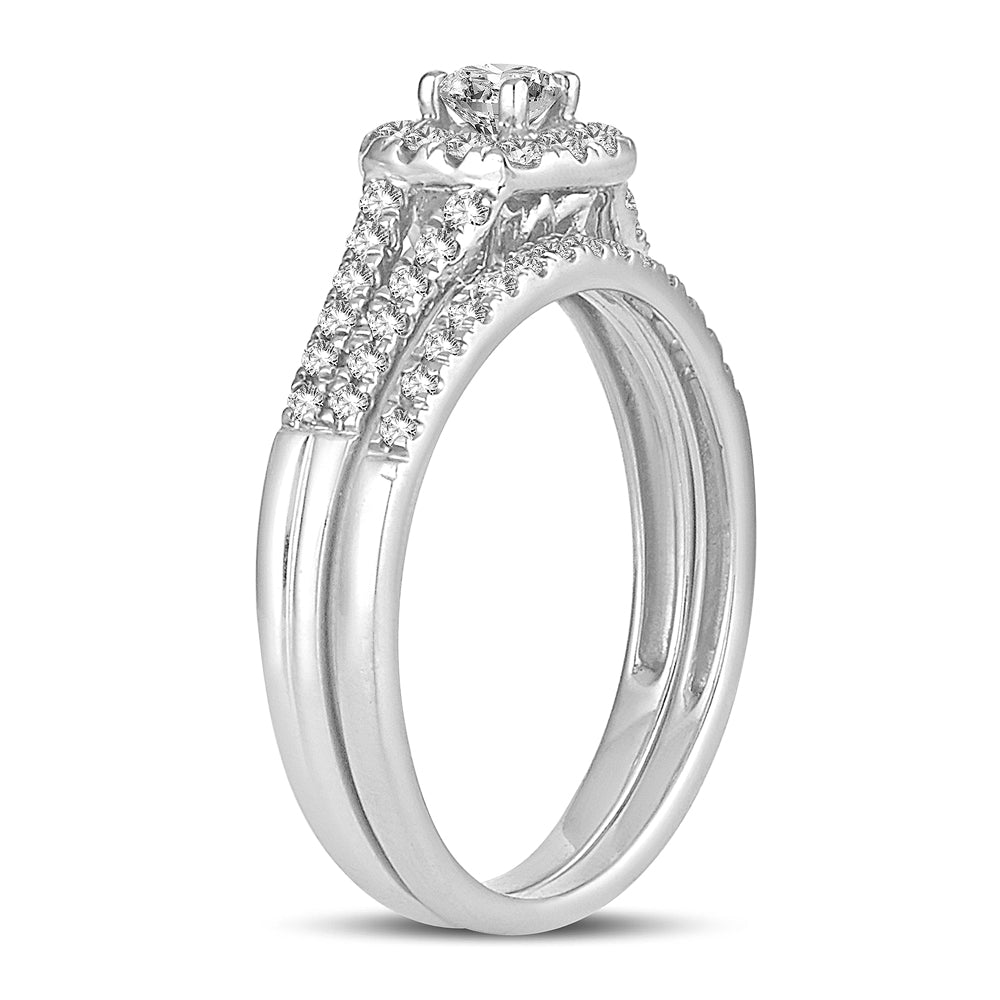 Timeless 14k White Gold Lab Diamond Engagement Ring (0.51 CT)