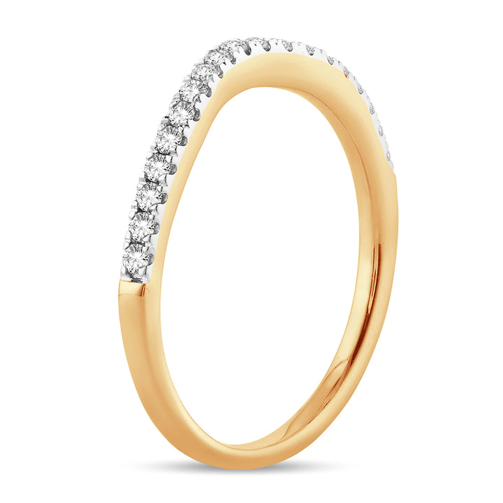 14K Yellow Gold Lab Diamond 0.25CT Ring Enhancer Band