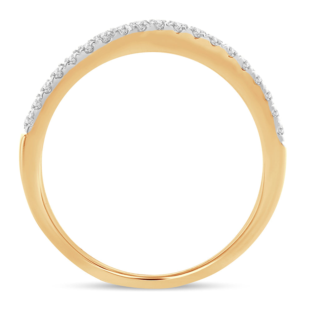 14K Yellow Gold Lab Diamond 0.25CT Ring Enhancer Band