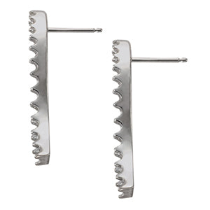 14K White Gold Lab Diamond Journey Earrings