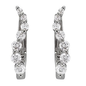 Platinum 1/4 ct tw Fashion Diamond Earring