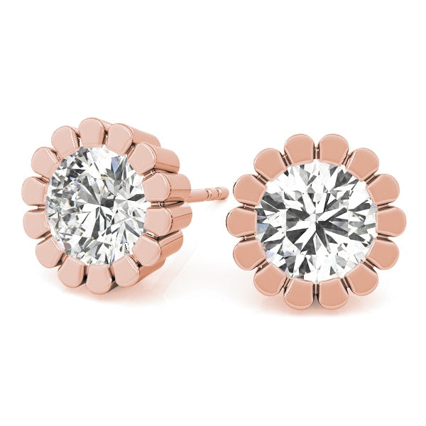 EARRINGS SINGLE STONE Complete per pair.