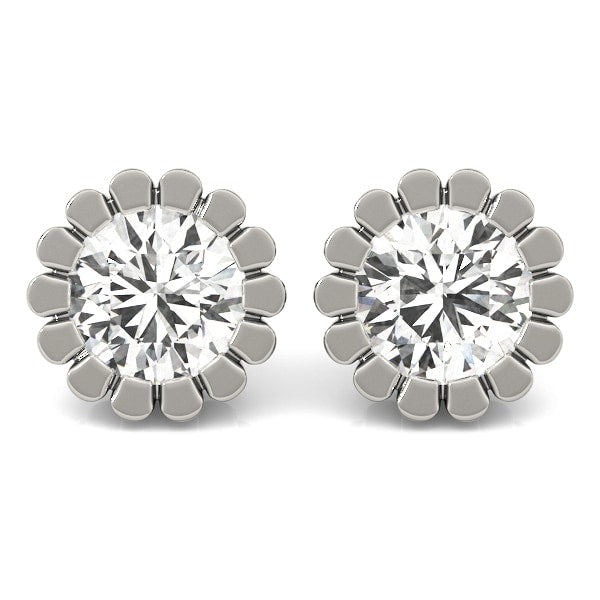EARRINGS SINGLE STONE Complete per pair.