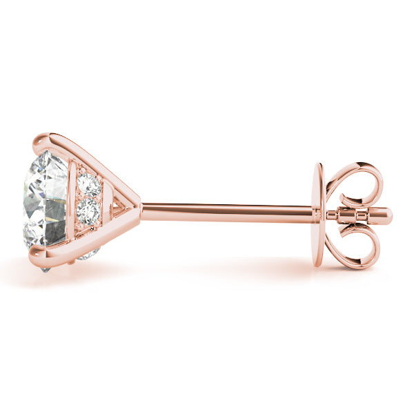 Rose Gold Lab Diamond Stud Earrings | 0.53 CTW