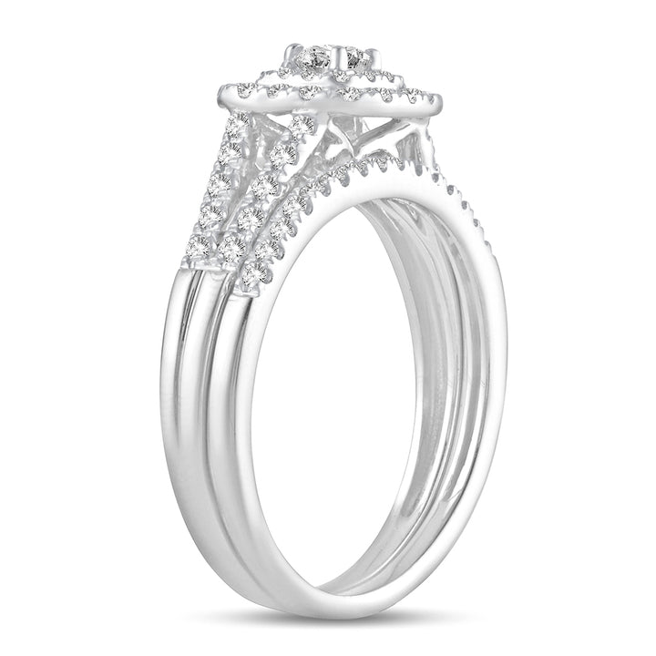 Timeless 14k White Gold Lab Diamond Bridal Ring (0.50CT)