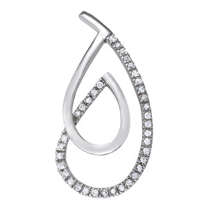 White Gold Lab Diamond Fashion Earrings