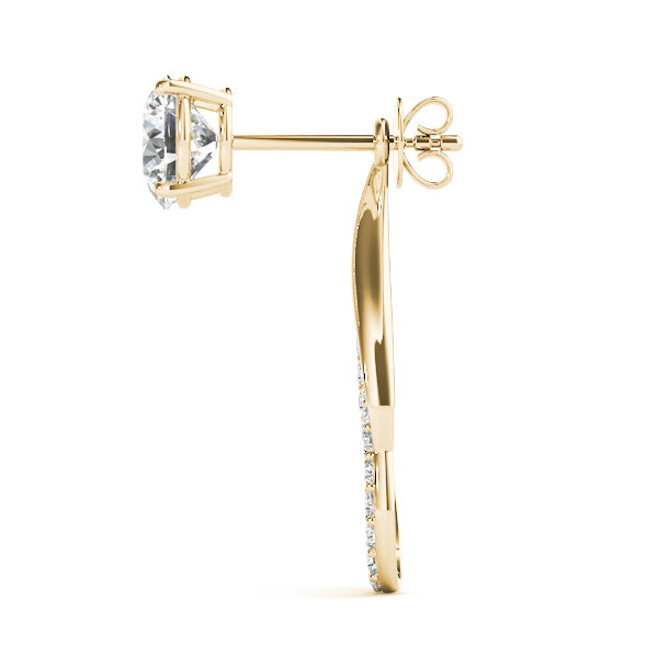 18K Yellow Gold Lab Diamond Earring Jacket