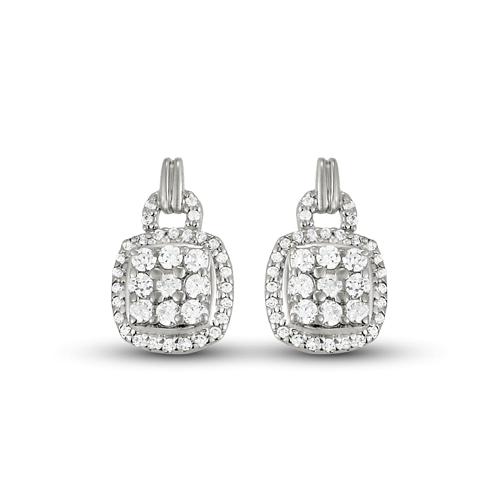 14K White Gold 3/8 ct tw Fashion Diamond Earring