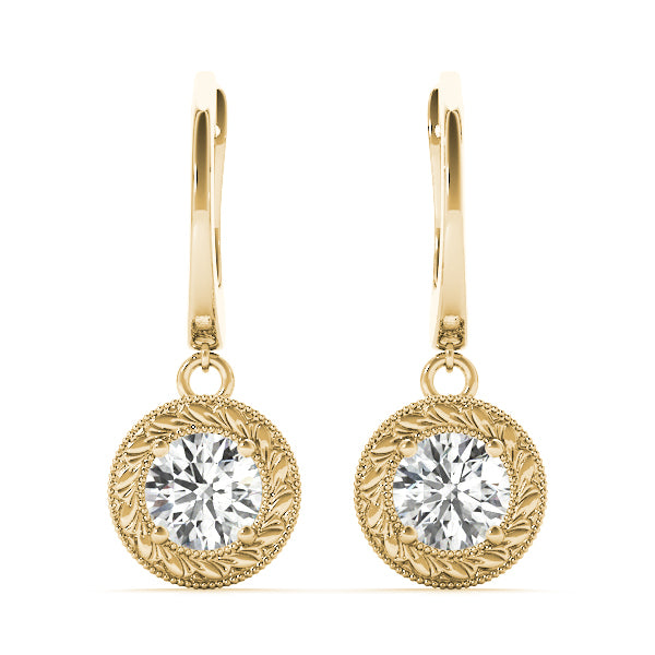 0.5CT Lab Diamond 18K Yellow Gold Stud Earrings