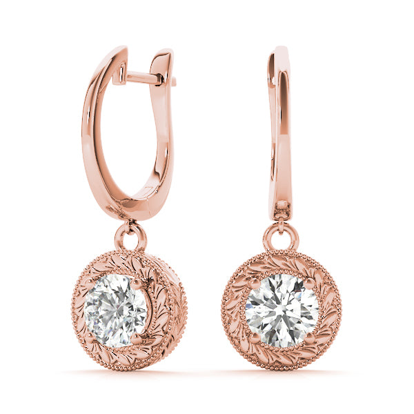 Rose Gold 0.5 CT Lab Diamond Stud Earrings