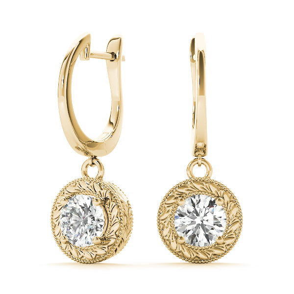 0.5CT Lab Diamond 18K Yellow Gold Stud Earrings