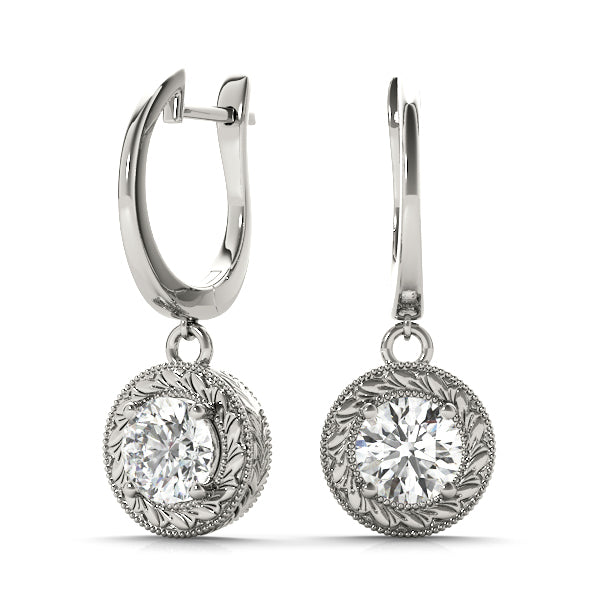 Platinum White 0.5ct Lab Diamond Round Stud Earrings