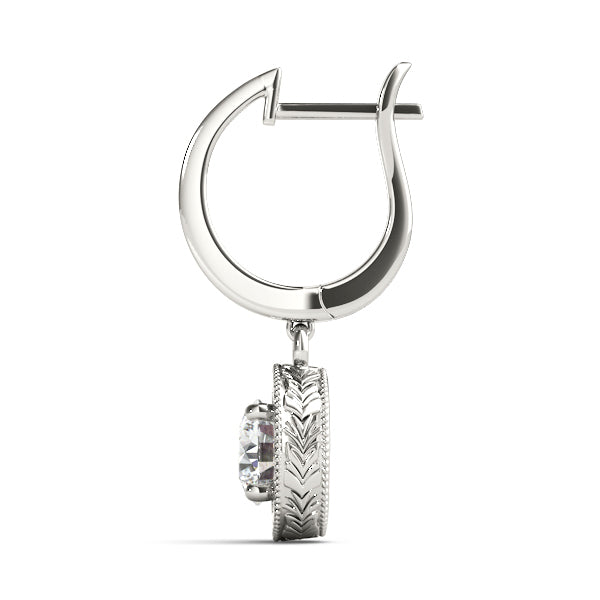 14K White Gold Round Lab Diamond Studs