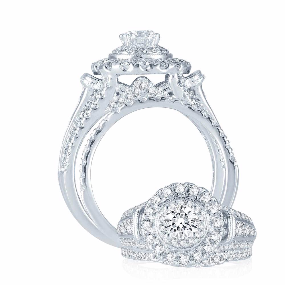 Sparkling 2CT Lab Diamond Engagement Ring in White Gold