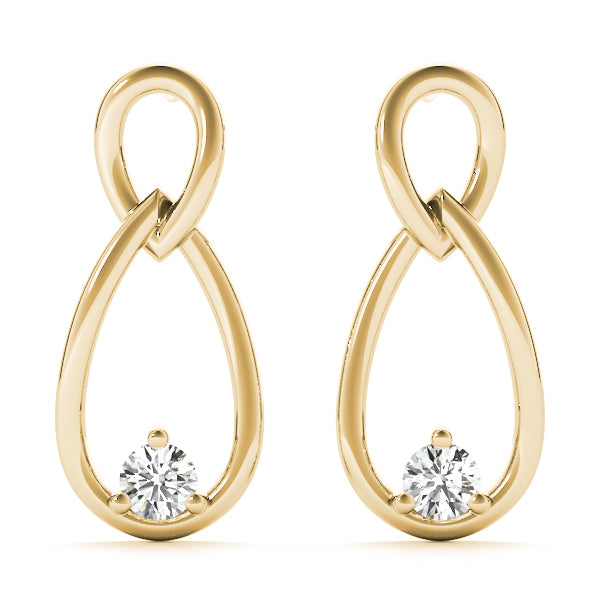 18K Yellow Gold Lab Diamond Stud Earrings