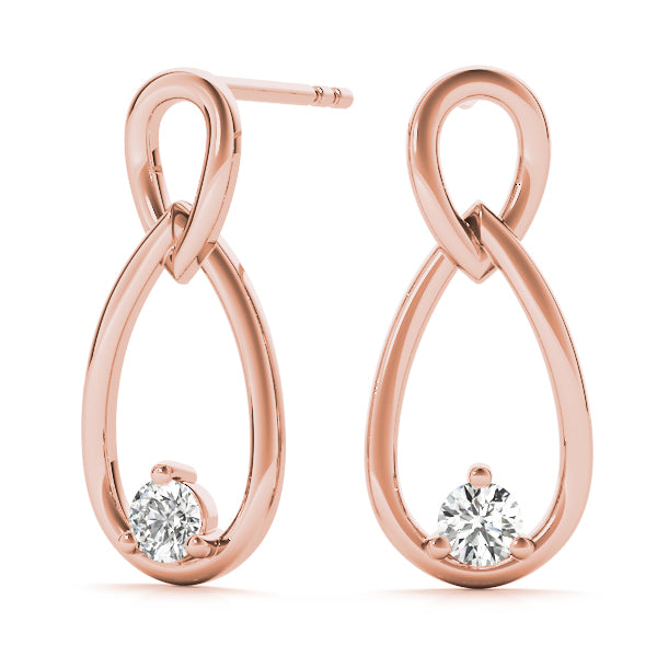 Rose Gold Lab Diamond Stud Earrings 0.07ct