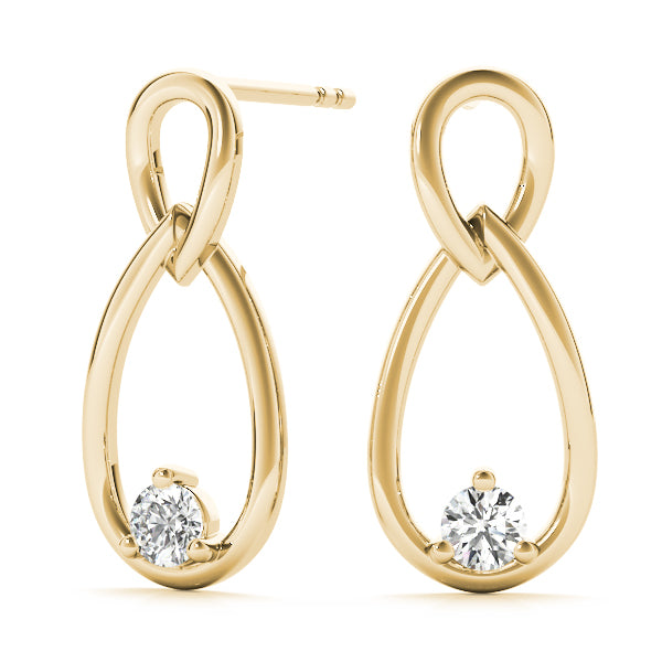 18K Yellow Gold Lab Diamond Stud Earrings
