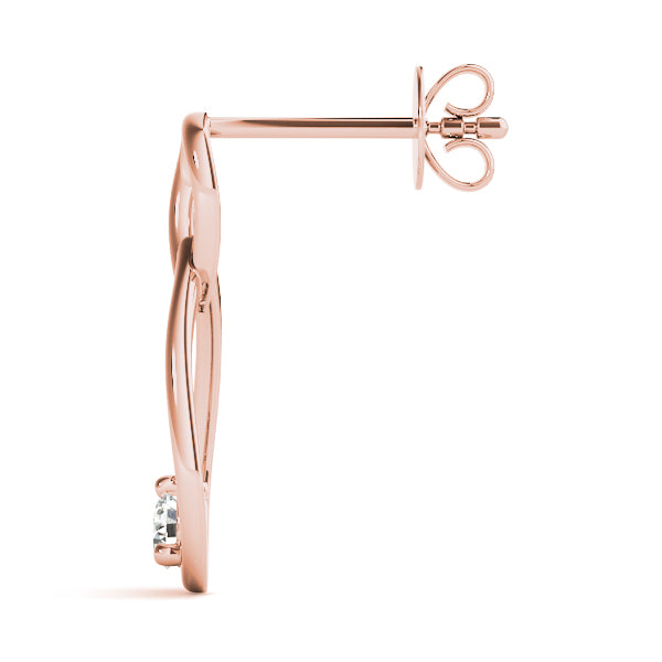Rose Gold Lab Diamond Stud Earrings 0.07ct