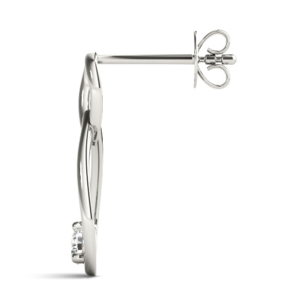 18K White Gold Lab Diamond Stud Earrings