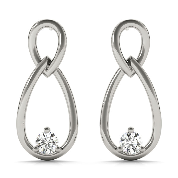 18K White Gold Lab Diamond Stud Earrings