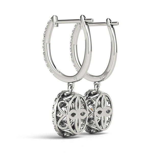 Lab Diamond Halo Earring Pair in Premium Clarity