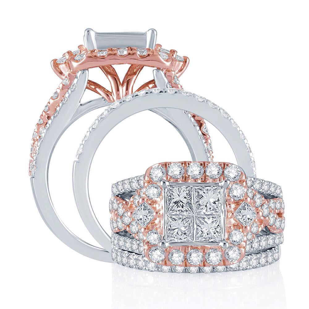 14k White Gold Lab Grown Diamond Bridal Brilliance Ring