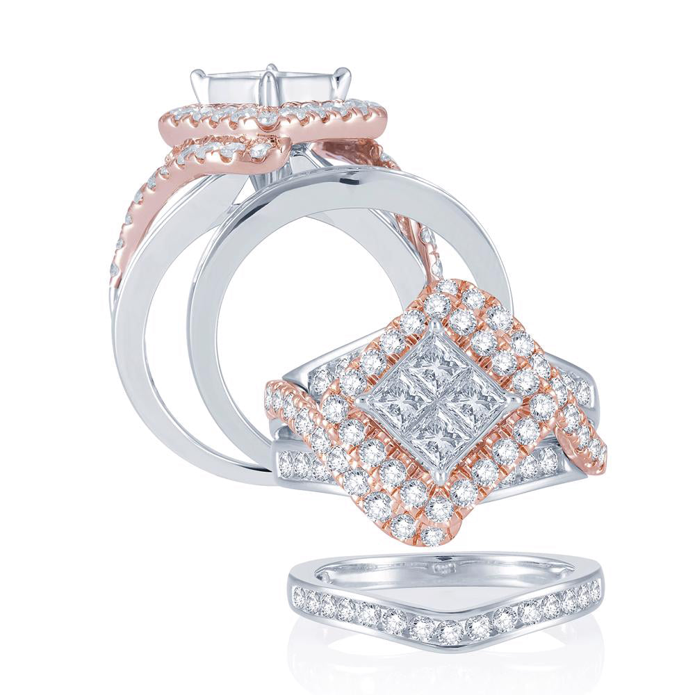 Brilliant 14k White Gold Lab Diamond Engagement Ring - 2.80CT