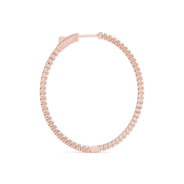 18K Rose Gold 3/4 ct tw Fashion Diamond Earring