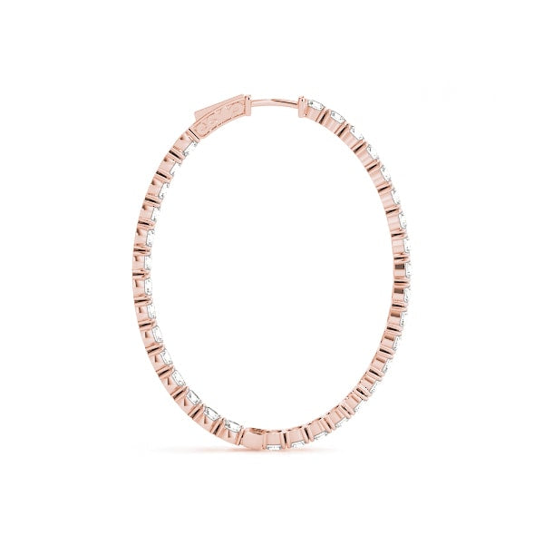 18K Rose Gold 1 ct tw Fashion Diamond Earring