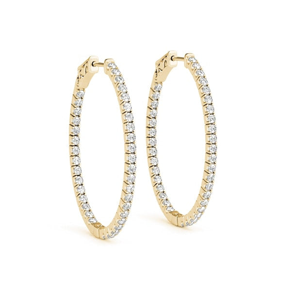 1.3 INCH 4 PRONG OVAL HOOP Complete per pair.