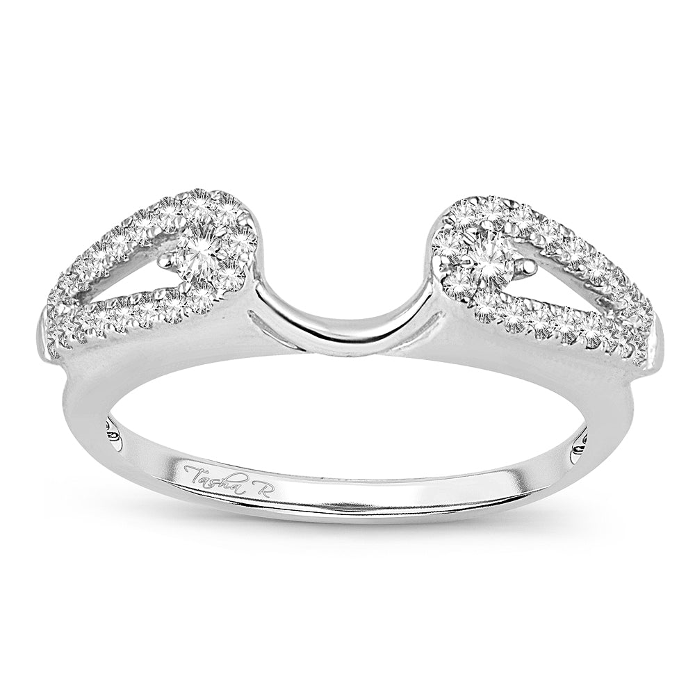 14k White Gold Lab Diamond Enhancer Ring Band