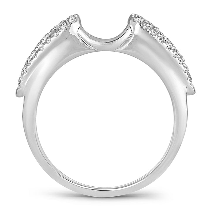 14k White Gold Lab Diamond Enhancer Ring Band