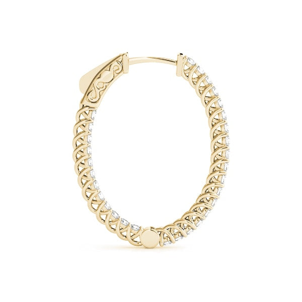 1.2 INCH LUCIDA OVAL HOOP Complete per pair.