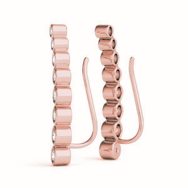 18K Rose Gold 1/6 ct tw Fashion Diamond Earring