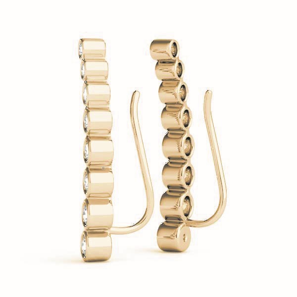 18K Yellow Gold Lab Diamond Ear Climbers