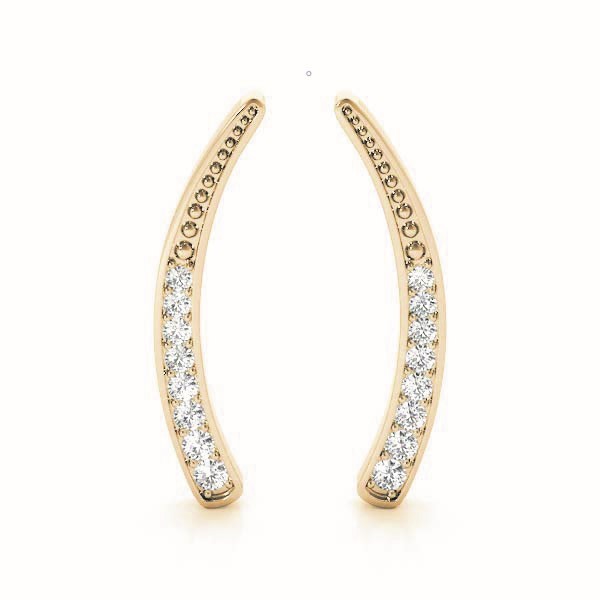 14K Yellow Gold 1/6 ct tw Fashion Diamond Earring
