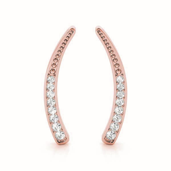 Rose Gold 18K Lab Diamond Ear Climbers